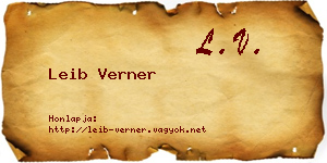 Leib Verner névjegykártya